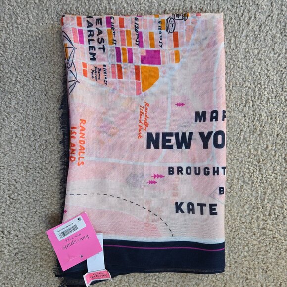 NWT kate spade Map of Manhattan Scarf - Picture 10 of 12